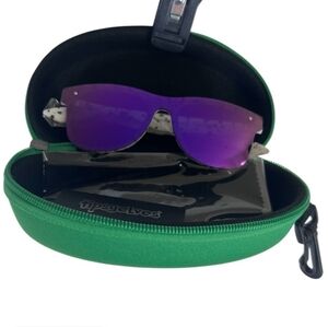 Tipsy Elves Purple Haze Sunglasses with Green Case
